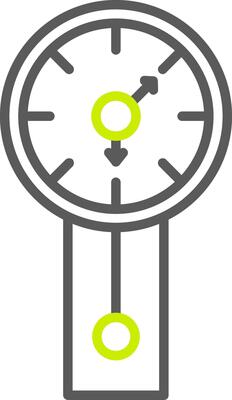 Wall Clock Line Two Color Icon