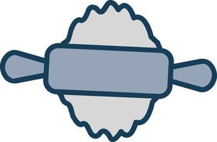 Tortilla Pin Line Filled Grey Icon vector