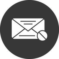 Spam Glyph Inverted Icon vector