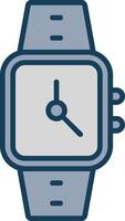 Time Line Filled Grey Icon vector