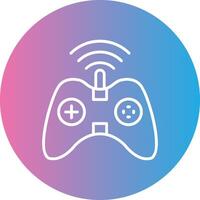 Gaming Line Gradient Circle Icon vector