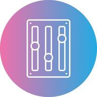 Music Adjust Line Gradient Circle Icon vector