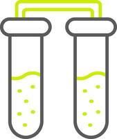 Test Tubes Line Two Color Icon vector