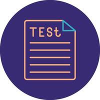 Test Line Two Color Circle Icon vector