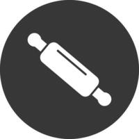 Rolling Pin Glyph Inverted Icon vector