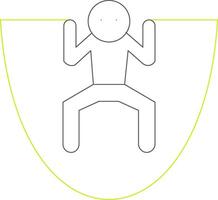 Skipping Line Two Color Icon vector