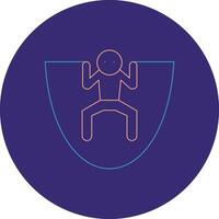 Skipping Line Two Color Circle Icon vector