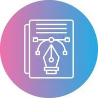 Line Gradient Circle Icon vector