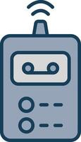 Recorder Line Filled Grey Icon vector