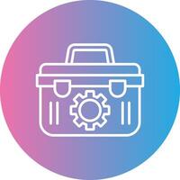 Toolbox Line Gradient Circle Icon vector