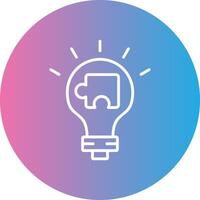 Solution Line Gradient Circle Icon vector