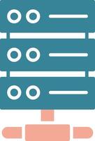 Server Rack Glyph Two Color Icon vector