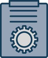 proyecto administración línea lleno gris icono vector