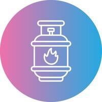 Gas Line Gradient Circle Icon vector