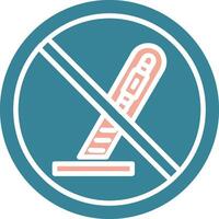 Prohibited Sign Glyph Two Color Icon vector