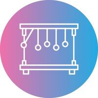 Pendulum Line Gradient Circle Icon vector