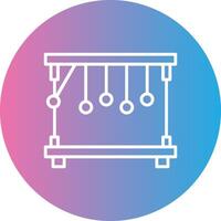 Pendulum Line Gradient Circle Icon vector