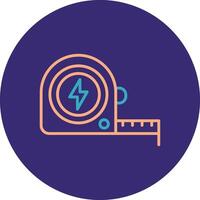 Measure Tap Line Two Color Circle Icon vector