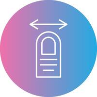 Tap Drag Line Gradient Circle Icon vector