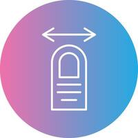 Tap Drag Line Gradient Circle Icon vector