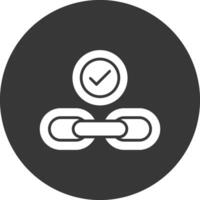 Hyperlink Glyph Inverted Icon vector