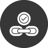 Hyperlink Glyph Inverted Icon vector