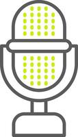 Microphone Line Two Color Icon vector