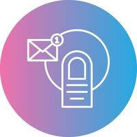 Email Line Gradient Circle Icon vector
