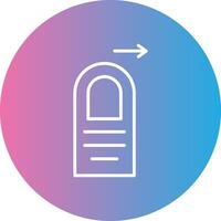 Tap Right Line Gradient Circle Icon vector