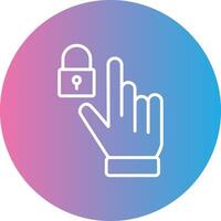 Lock Line Gradient Circle Icon vector