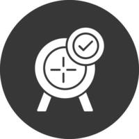 Target Glyph Inverted Icon vector