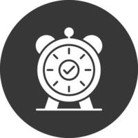 Alarm Glyph Inverted Icon vector