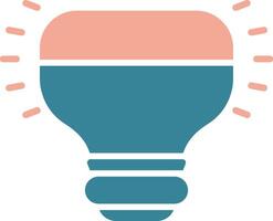 Light Bulb Glyph Two Color Icon vector