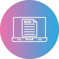 Laptop Line Gradient Circle Icon vector