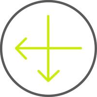 Intersect Line Two Color Icon vector
