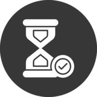 Hourglass Glyph Inverted Icon vector