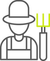 Farmer Line Two Color Icon vector