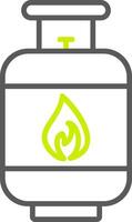 Gas Cylinder Line Two Color Icon vector