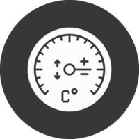 Gauge Glyph Inverted Icon vector