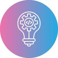 Idea Line Gradient Circle Icon vector