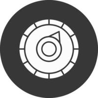 Gauge Glyph Inverted Icon vector