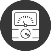 Dial Glyph Inverted Icon vector