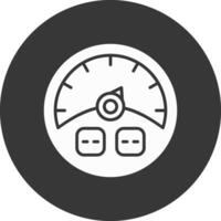 Gauge Glyph Inverted Icon vector