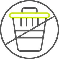 Zero Waste Line Two Color Icon vector