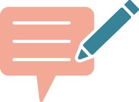 Blog Glyph Two Color Icon vector