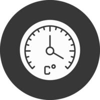 Thermometer Glyph Inverted Icon vector
