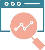 Web Monitoring Glyph Two Color Icon vector