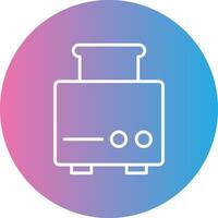 Toaster Line Gradient Circle Icon vector