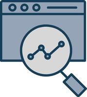 Web Monitoring Line Filled Grey Icon vector