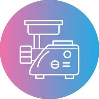 Meat Grinder Line Gradient Circle Icon vector